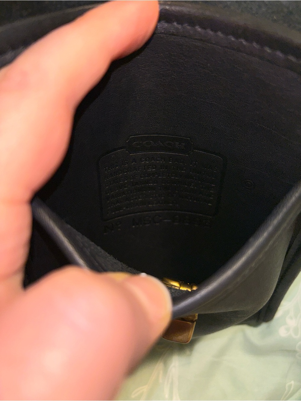 VINTAGE COACH Black Leather Scooter Crossbody Bag - Picture 9 of 9